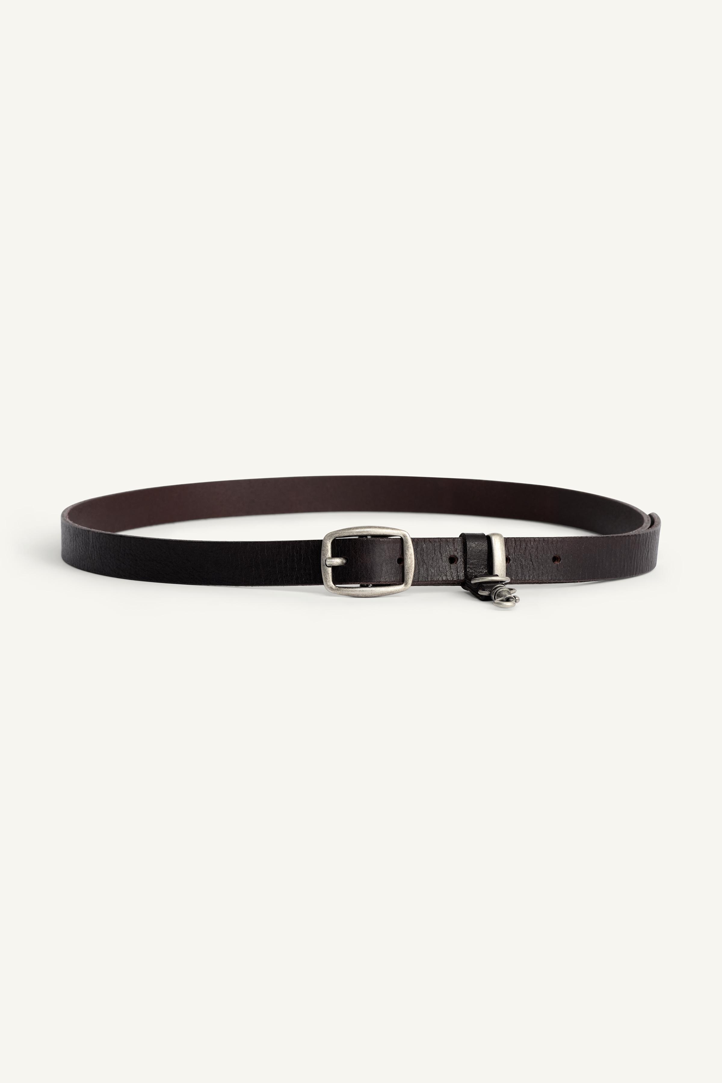 CEINTURE EN CUIR MOUSQUETON