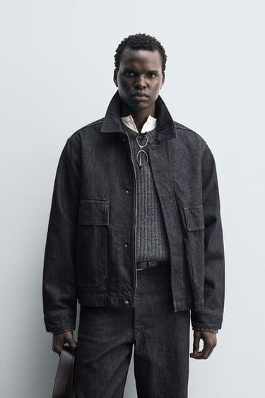 CAZADORA DENIM BOLSILLOS - Índigo de Zara