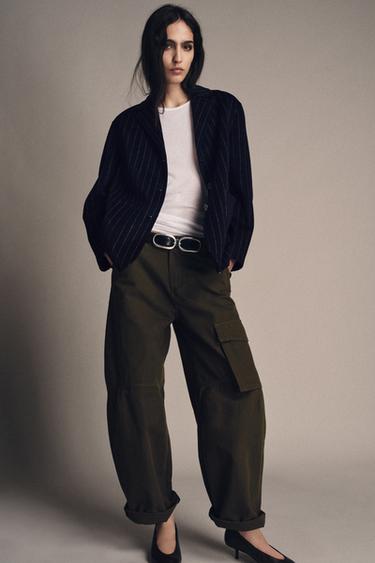 BLAZER AVEC LAINE ZW COLLECTION - rayures de Zara - Image 6