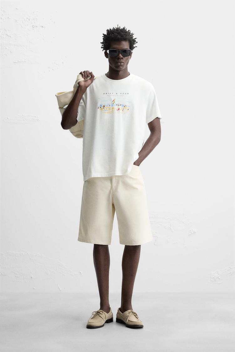 CONTRAST PRINT T-SHIRT