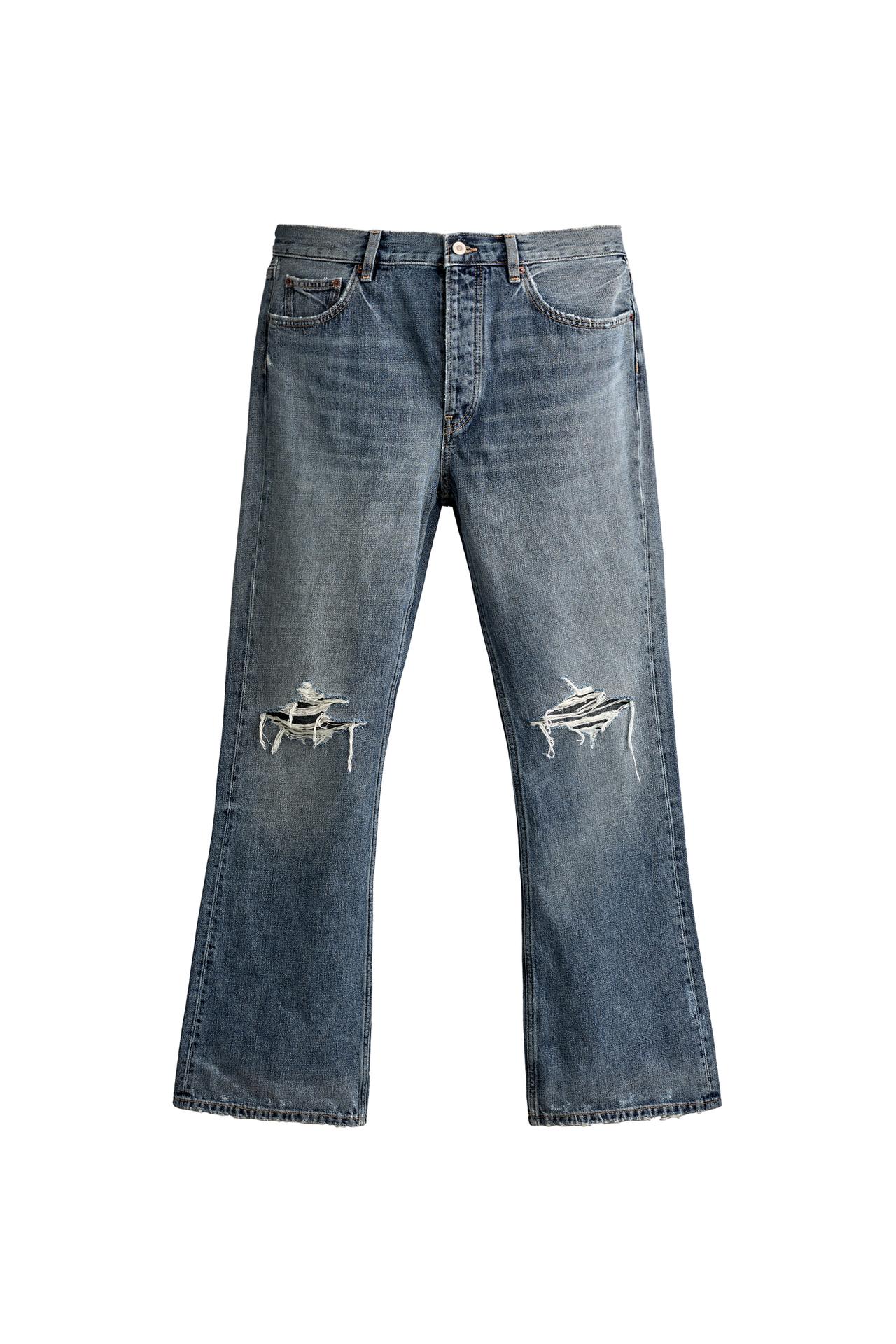 RIPPED FLARE FIT JEANS