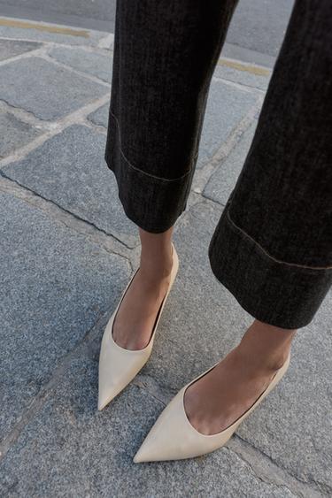 KITTEN-HEEL SHOES - Grey by Zara