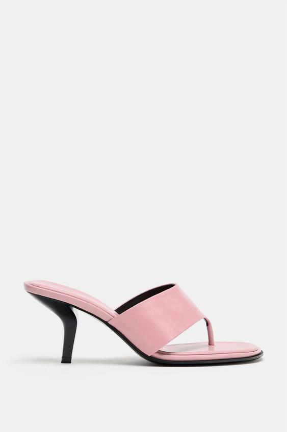 LIMITED EDITION LEATHER HEELED SANDALS from Zara - $129