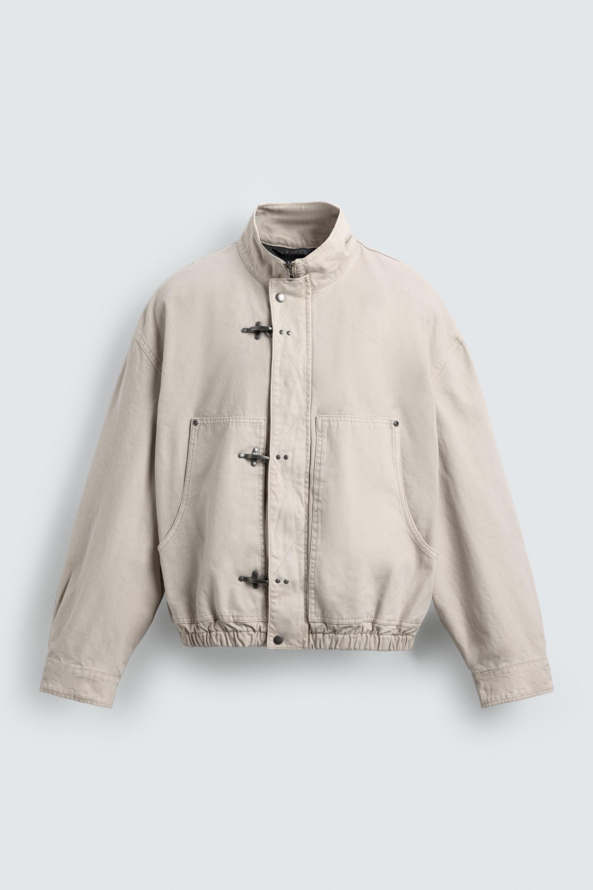 クロップドフィットトグルボタンジャケット - エクリュ | ZARA Japan