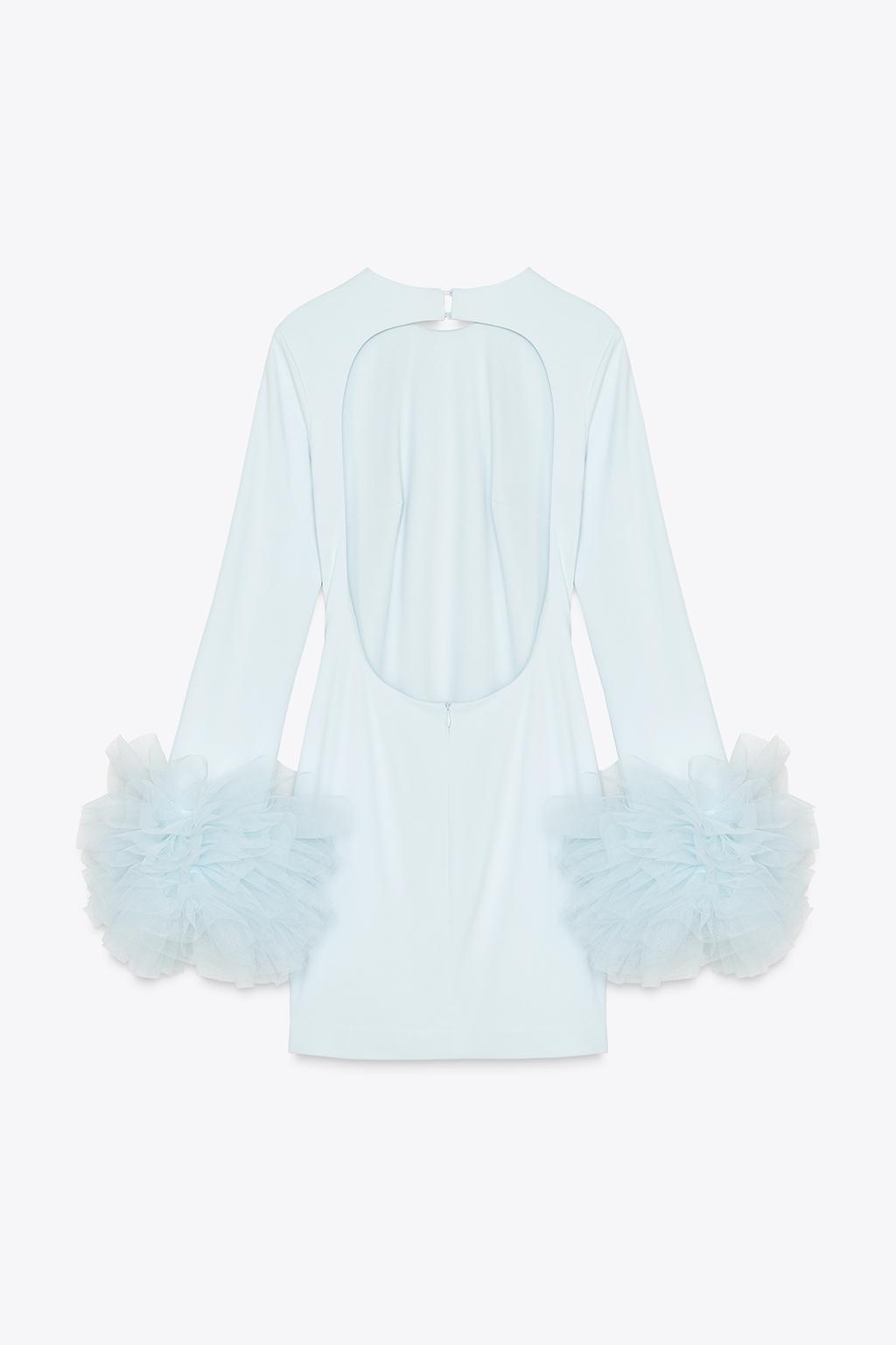 Thumbnail image for SHORT TULLE CUFF VOLUME DRESS