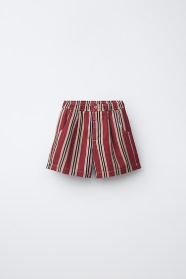 ШОРТЫ В ПОЛОСКУ — ТЕМНО-РОЗОВЫЙ от Zara