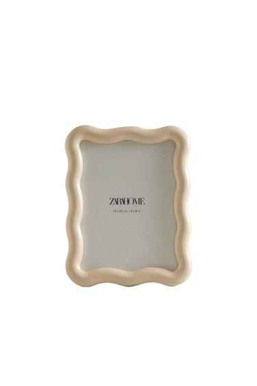 Zara WAVY WOODEN PHOTO FRAME - 白色