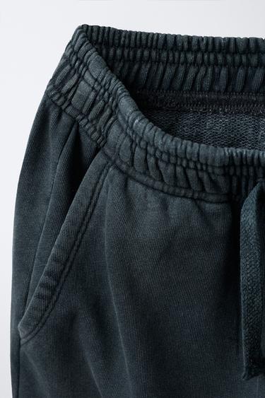 WASHED-EFFECT WIDE-LEG TROUSERS WITH STAR STUDS - Anthracite grey by Zara - Image 2