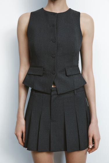 TAILORED WAISTCOAT - Mid-grey by Zara