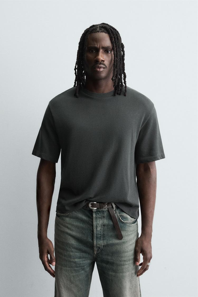 ZARA BOXY FIT KNIT T-SHIRT