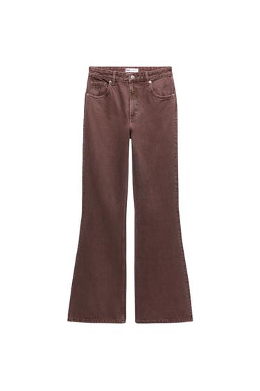 FLARED FULL-LENGTH COLOURED JEANS