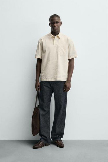 CAMISA POLO REGULAR FIT - Crudo de Zara