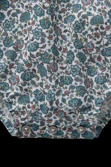 Zara PAISLEY FLORAL BODYSUIT - Bluish