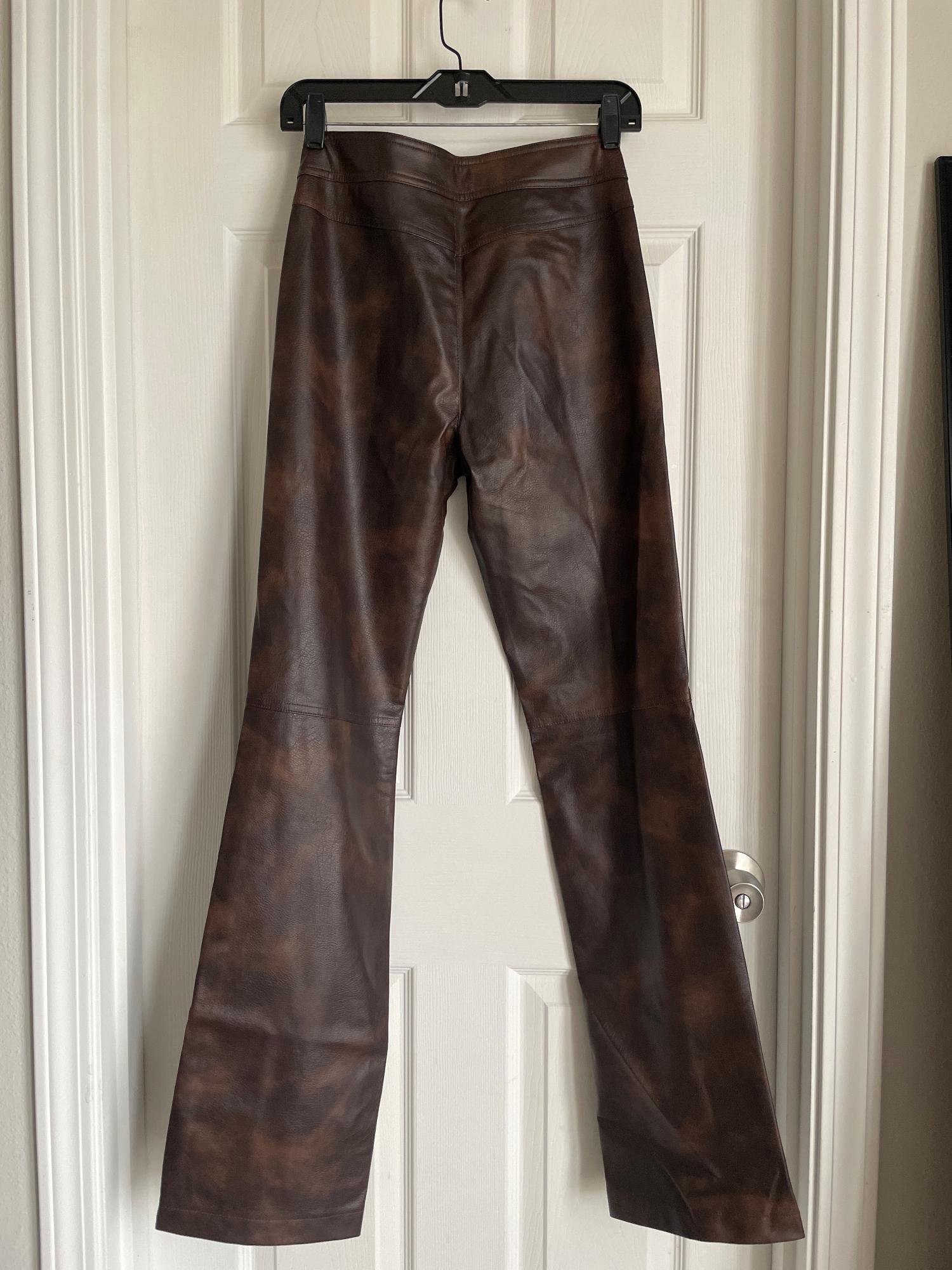 FAUX LEATHER PANTS SECOND HAND | Zara Preowned
