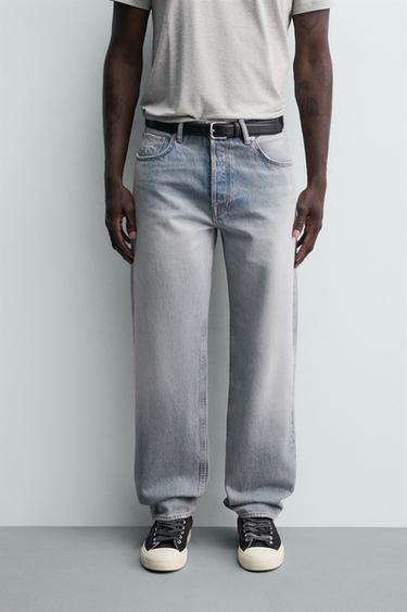 STRAIGHT FIT JEANS - Blue / Steel by Zara