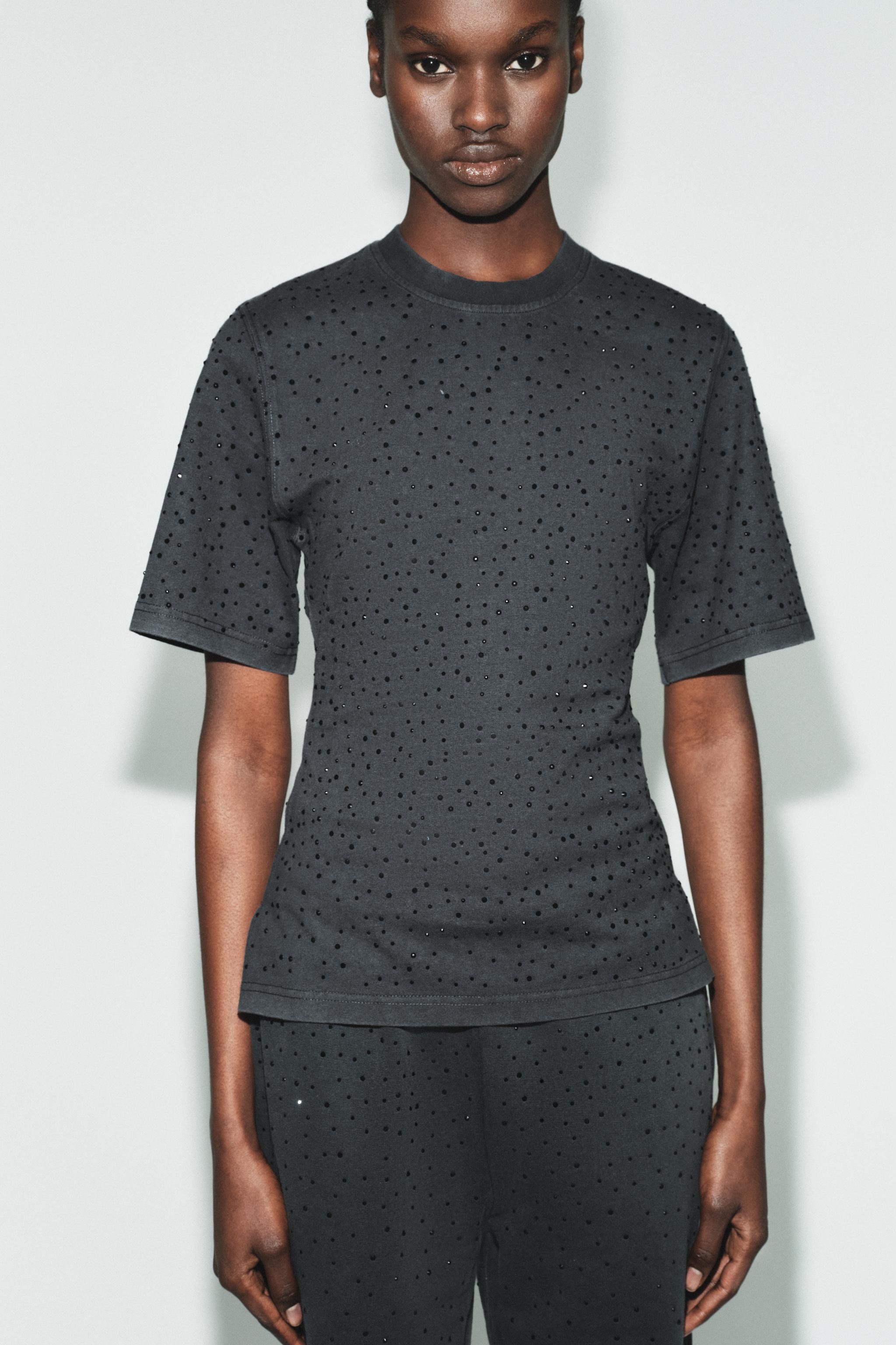 SPARKLY SHORT SLEEVE TOP