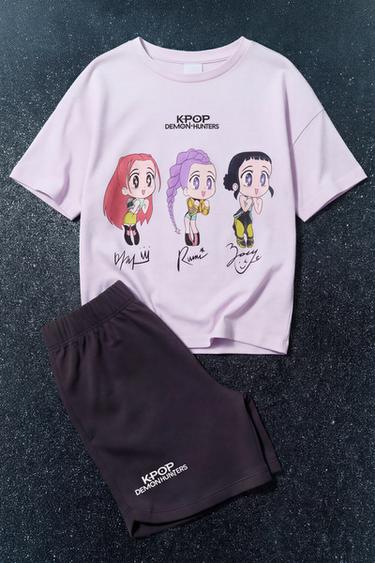 6-14 AÑOS/ PIJAMA KPOP DEMON HUNTERS™ NETFLIX © - Gris de Zara