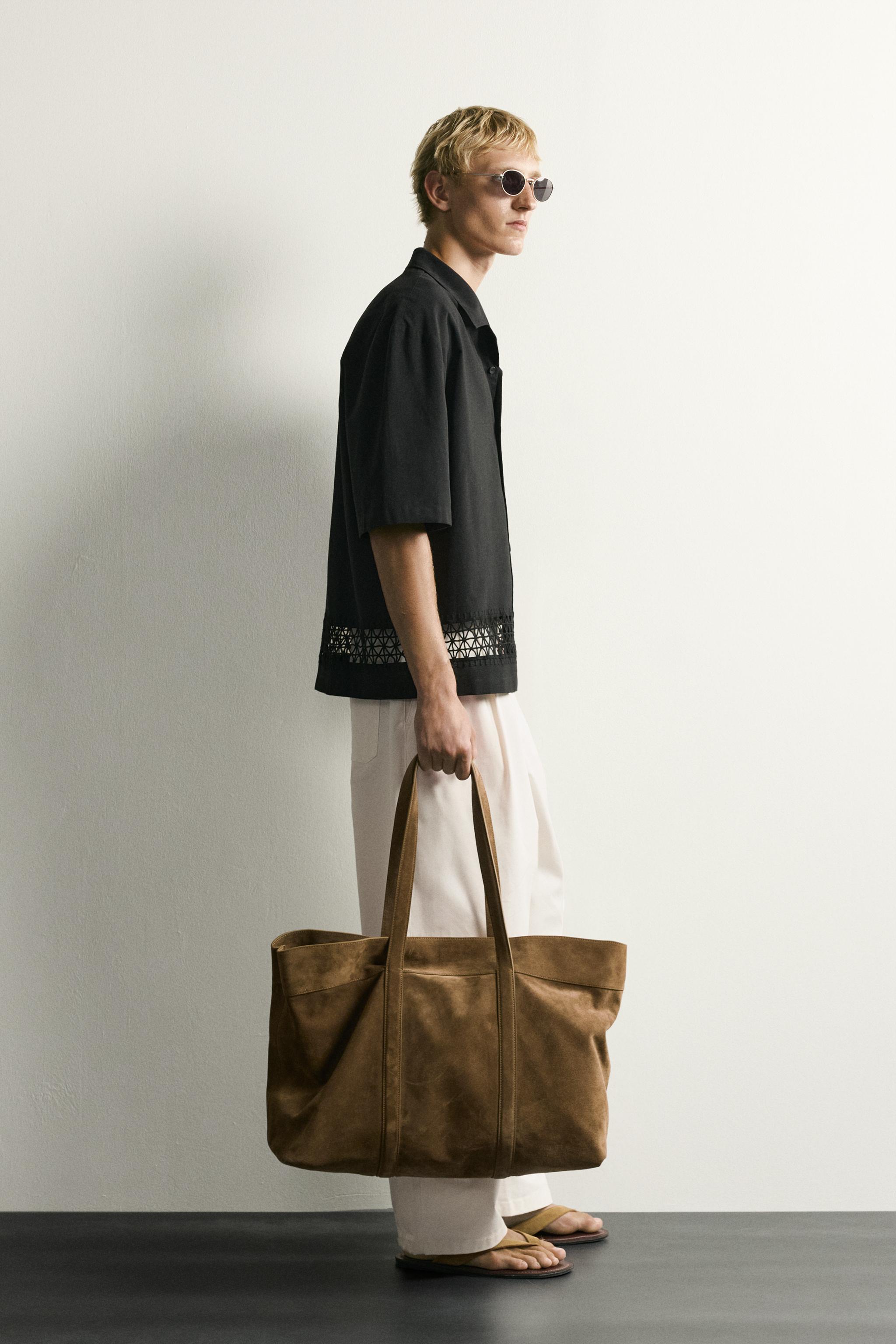Мужские рубашки Zara RELAXED FIT SHIRT WITH CONTRAST TRIM — фото 3