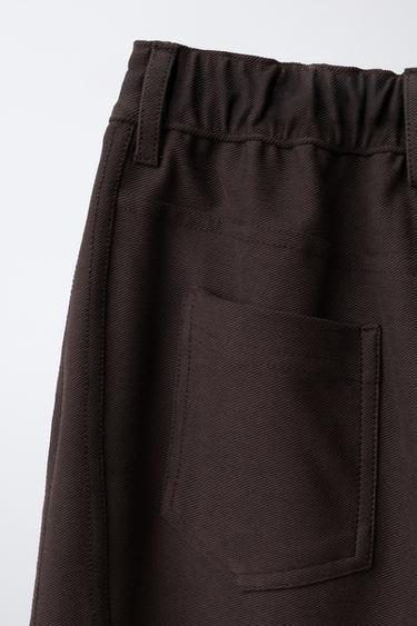 BARREL TROUSERS - Brown by Zara - Image 3