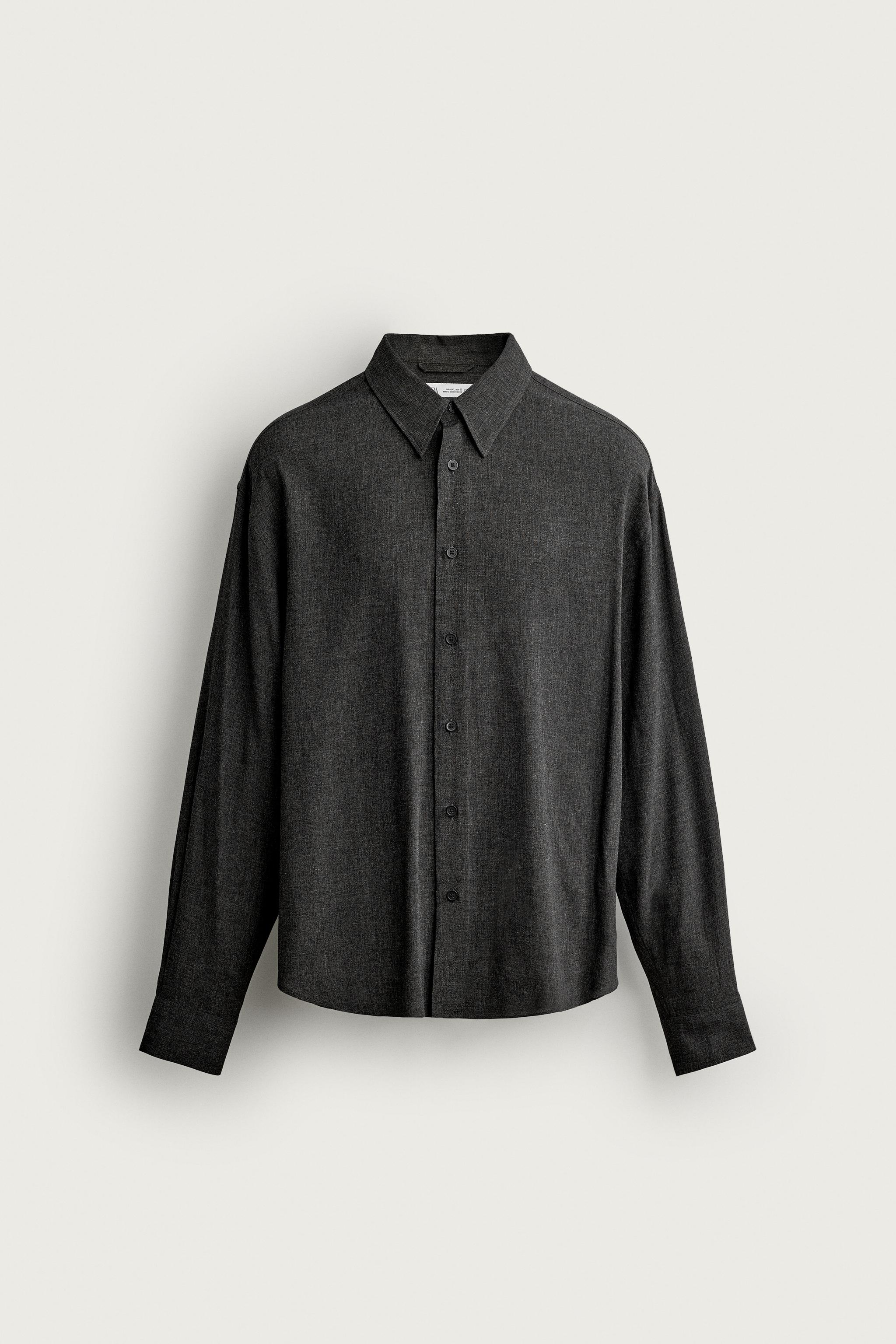 Zara REGULAR FIT VİSKOZ GÖMLEK görsel 7