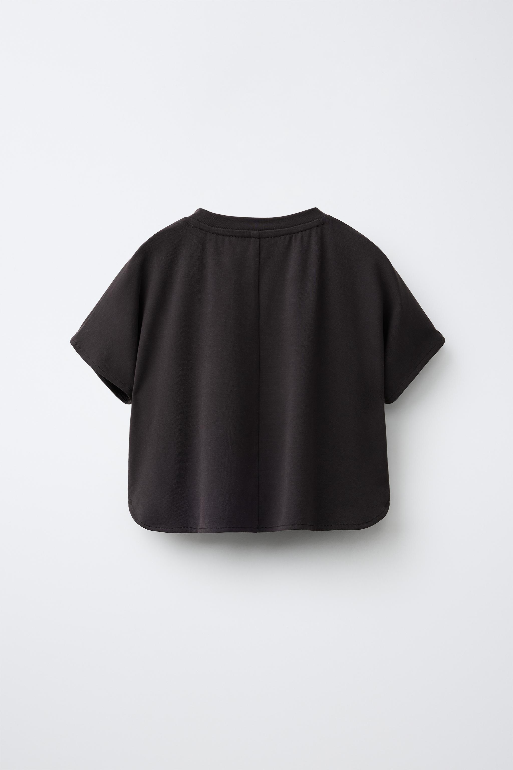 Детские футболки Zara SPORTY FLOWY MODAL T-SHIRT — фото 2