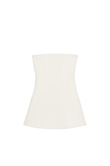 INTERLOCK STRAPLESS DRESS