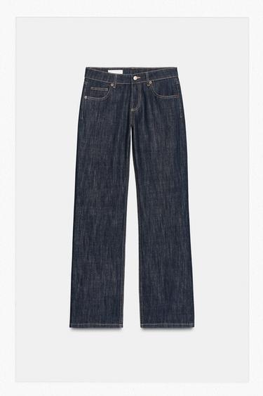 ДЖИНСЫ TRF WIDE-LEG С НИЗКОЙ ПОСАДКОЙ — ТЕМНЫЙ ИНДИГО от Zara