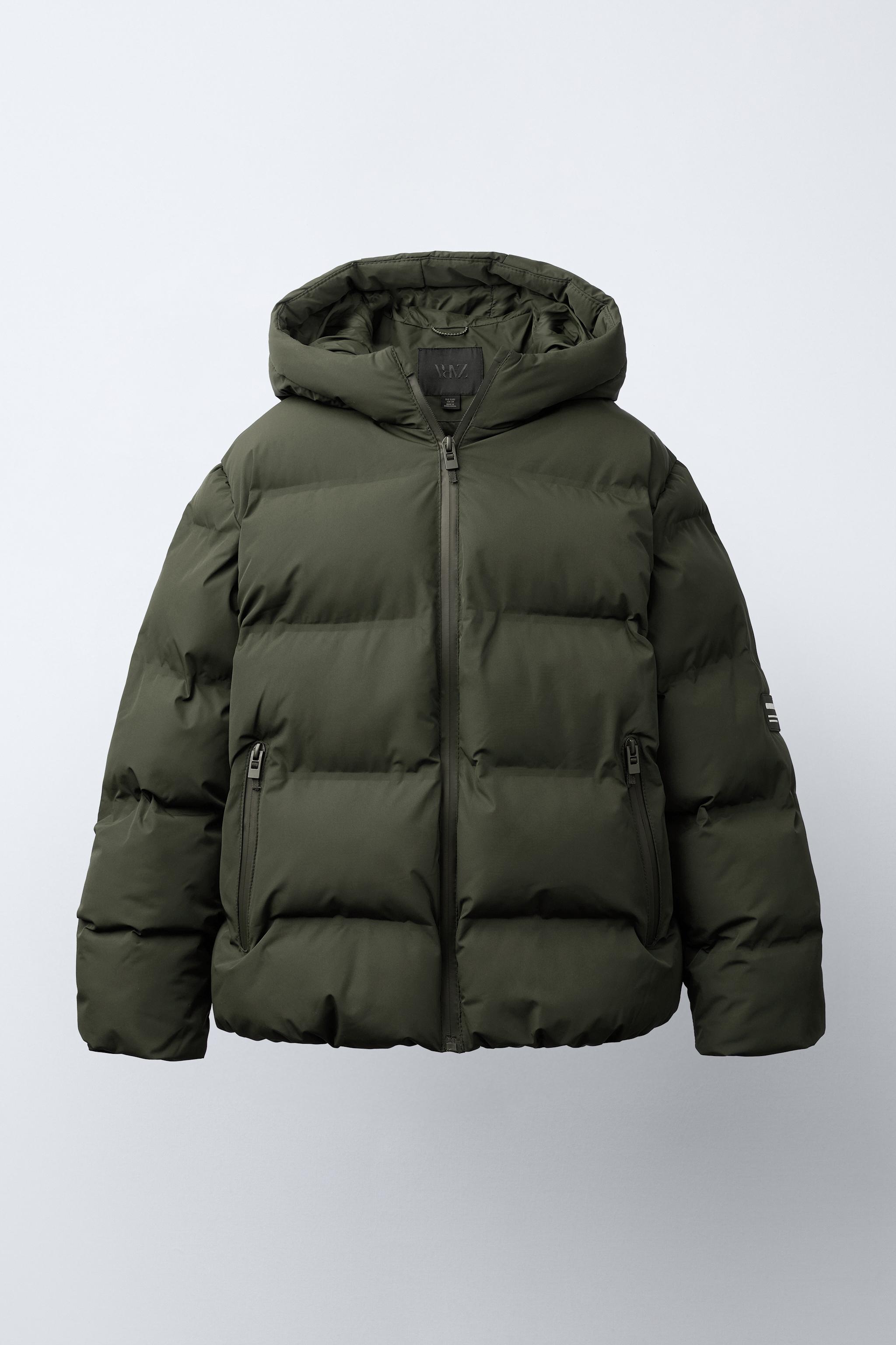最終価格新品ZARA  2イン1ロングパーカ　カーキ　ナイロンジャンパー　コート 最終価格新品ZARA 2イン1ロングパーカ カーキ ナイロン