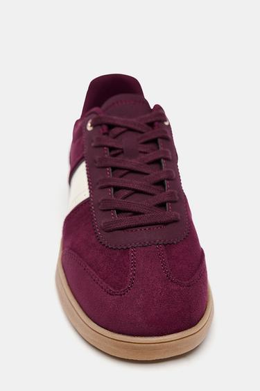 BASKETS - Rouge bourgogne de Zara - Image 4
