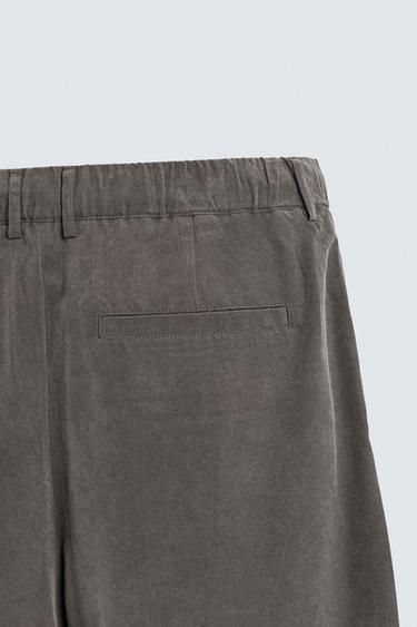 RELAXED FIT FLOWING TROUSERS - mink brown by Zara - Image 8