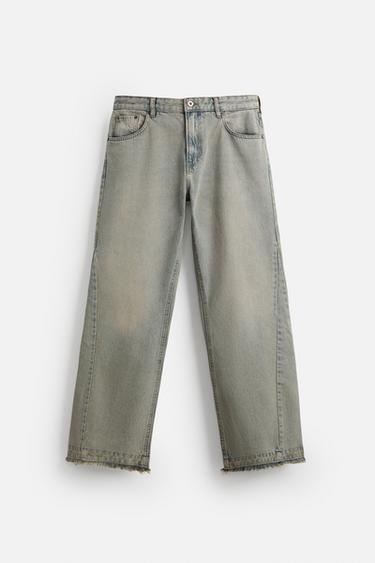 FLARE FIT JEANS - Blue / Green by Zara
