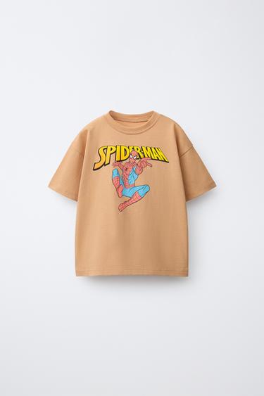 CAMISETA ESTAMPADO SPIDER-MAN © MARVEL - Marrón claro de Zara - Imagen 0