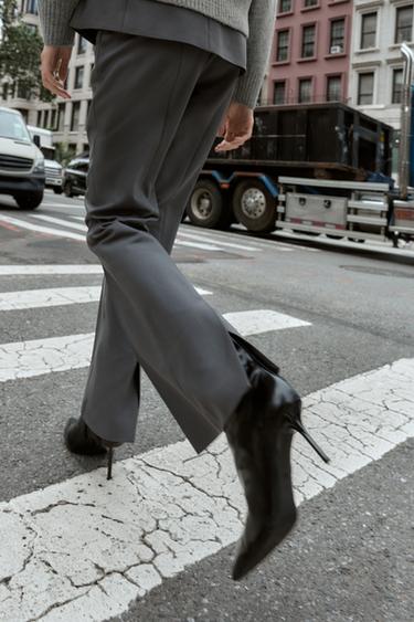 FLARE TROUSERS WITH VENTS - Grey by Zara - Image 3