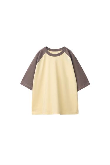 CONTRAST RAGLAN SLEEVE T-SHIRT - Yellow by Zara