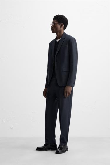 BLAZER COSTUME RAYURE BANQUIER - Bleu de Zara - Image 3