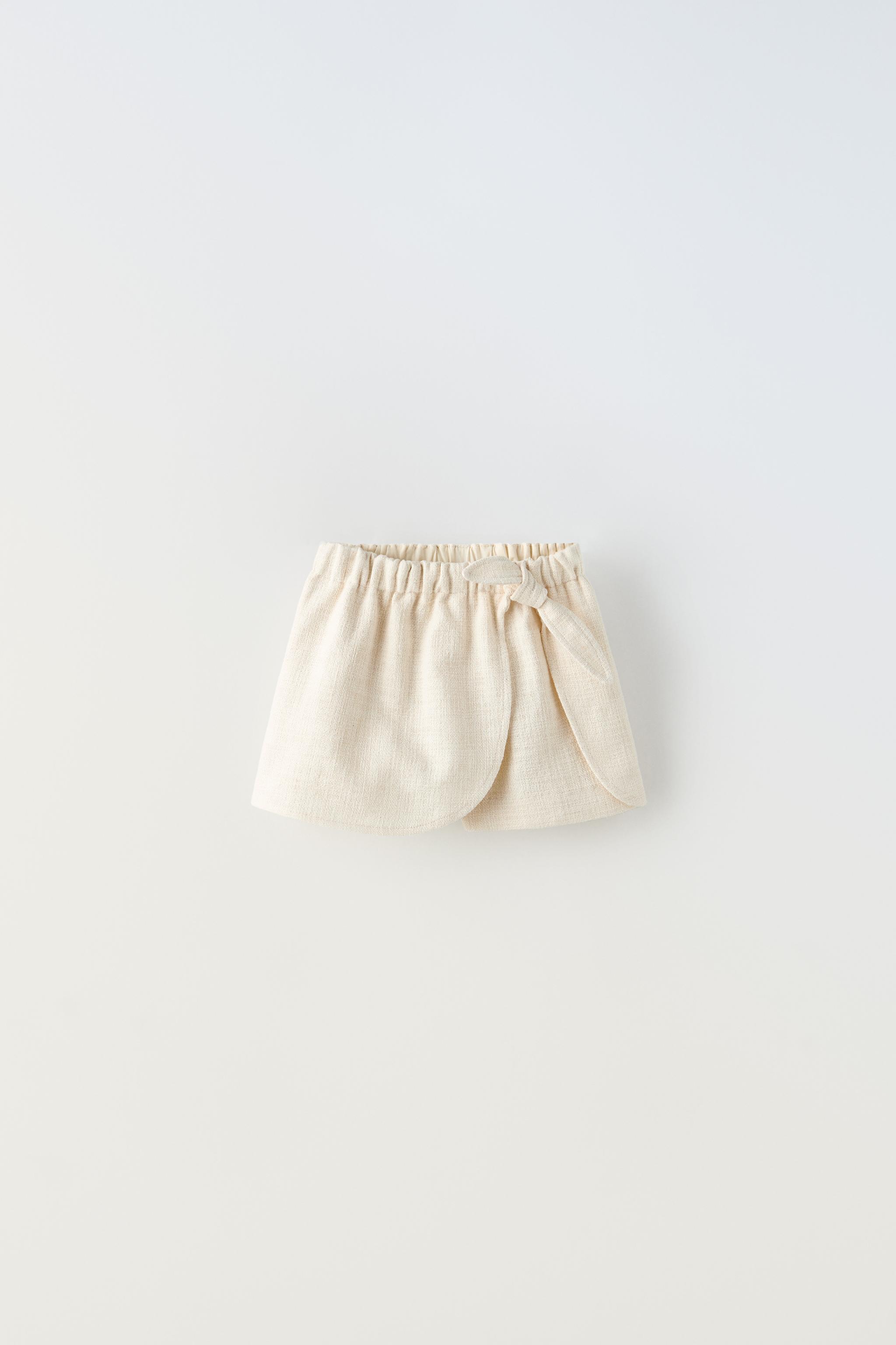 KNOTTED SKORT - Ecru | ZARA United States