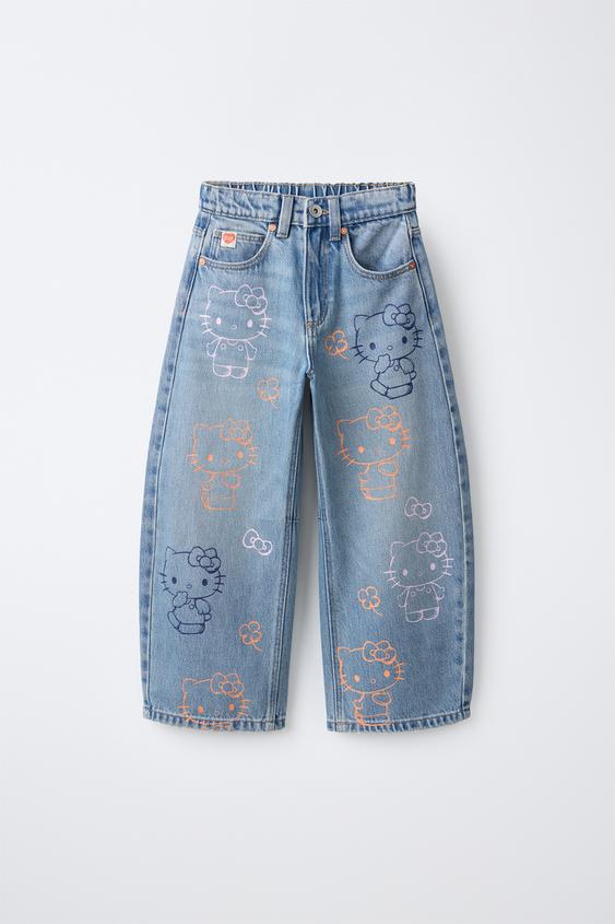 HELLO KITTY © SANRIO BARREL DENIM - Blue by Zara - Image 0