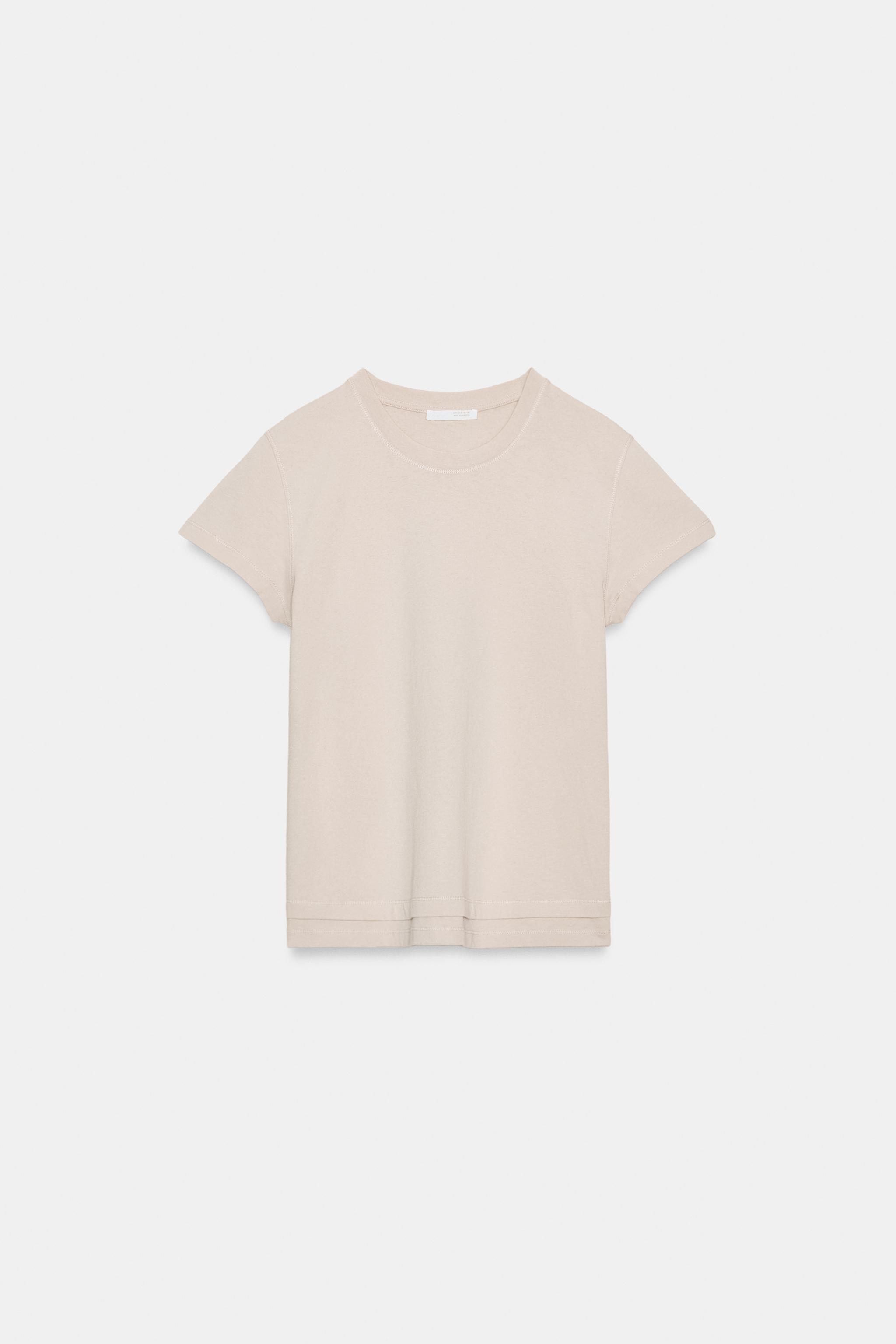 ÇİFT KATLI KISA KOLLU T-SHIRT - Görsel 5