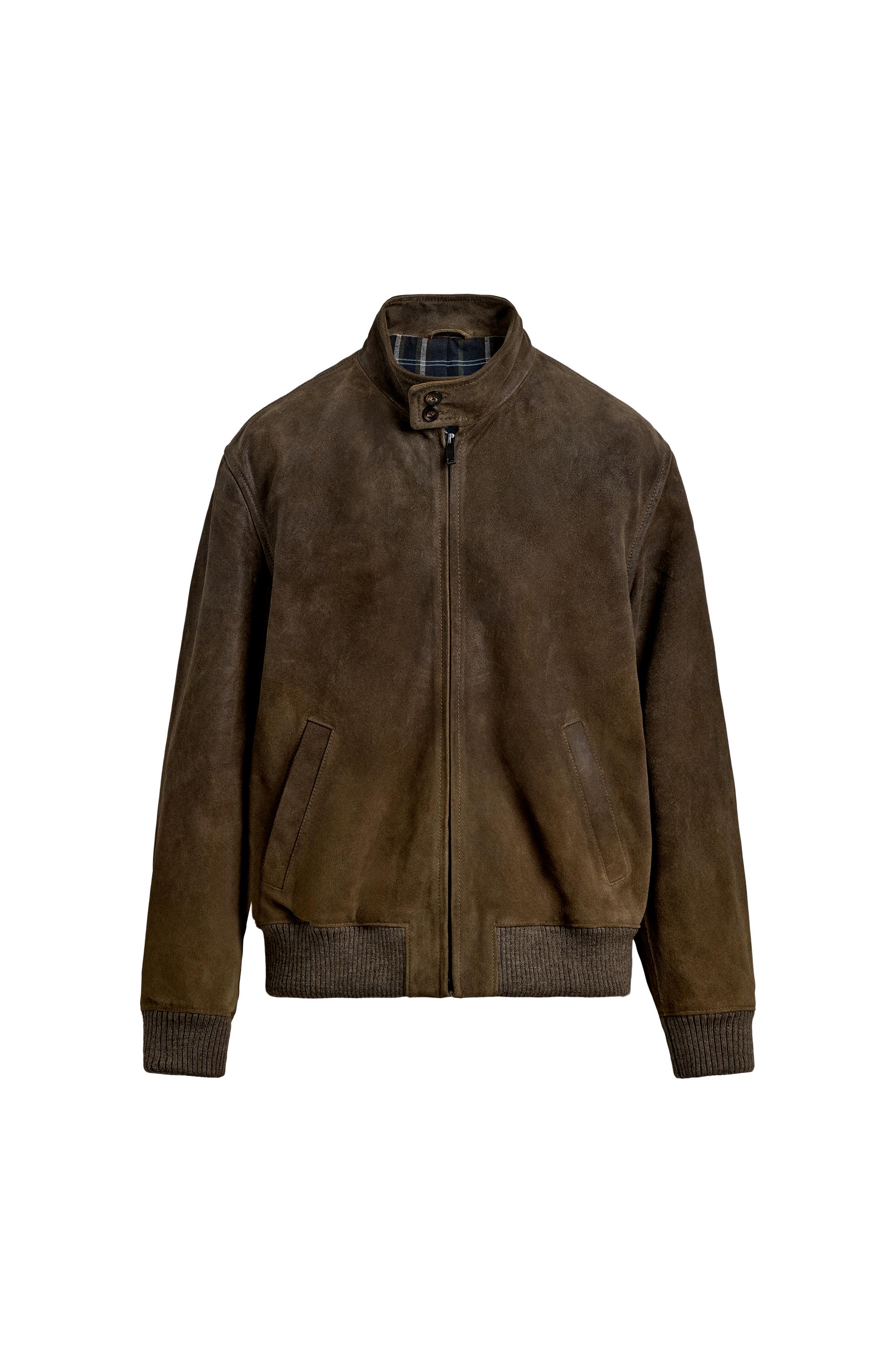 REGULAR FIT LEATHER SUEDE JACKET