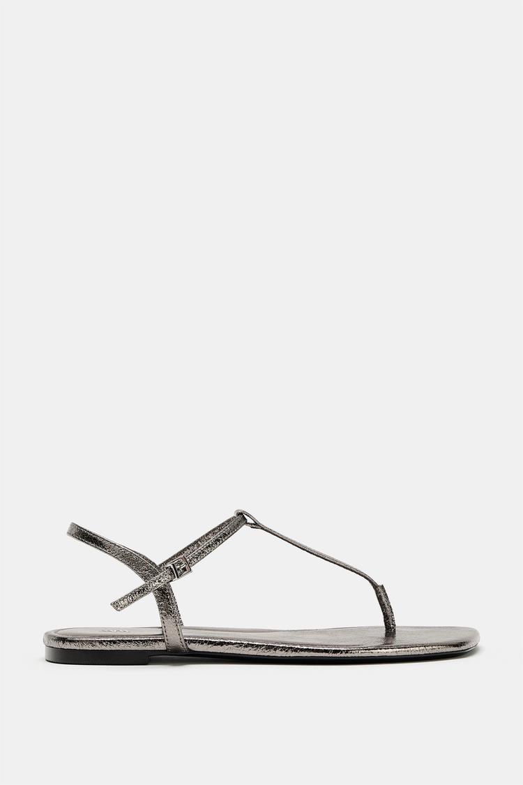 Sandalias planas metálicas 3