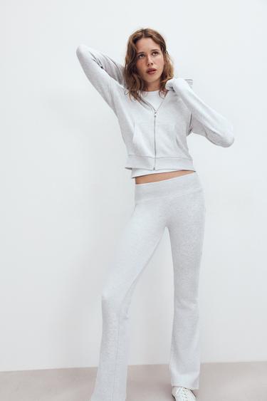 Zara ZIPPERED PLUSH JACKET - Gray marl