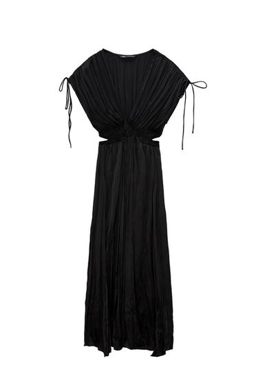 CREASED-EFFECT CUT-OUT DRESS