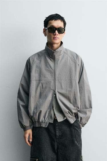 リラックスフィットテクスチャー素材ジャケットグレーZaraのリラックスフィットテクスチャー素材ジャケット - グレー 