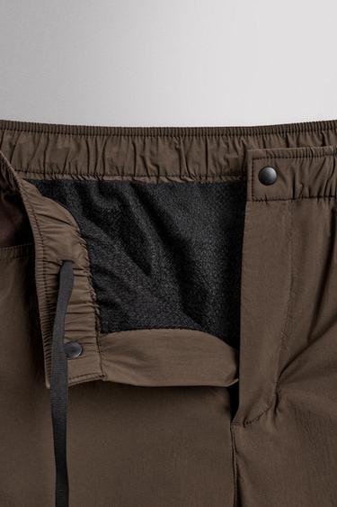 PANTALON CARGO DOUBLURE COMBINÉE - Marron de Zara - Image 2