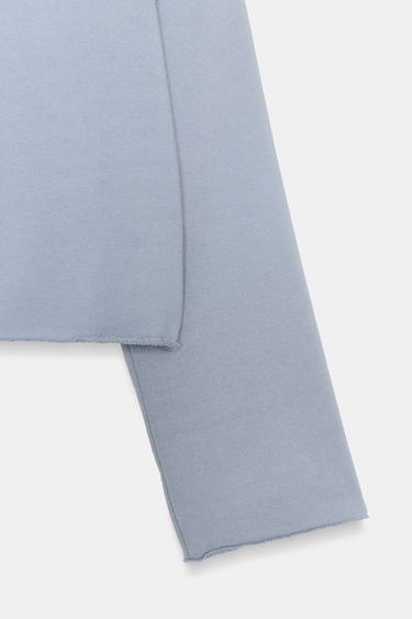 SWEAT À COL BATEAU - Bleu / Gris de Zara - Image 5