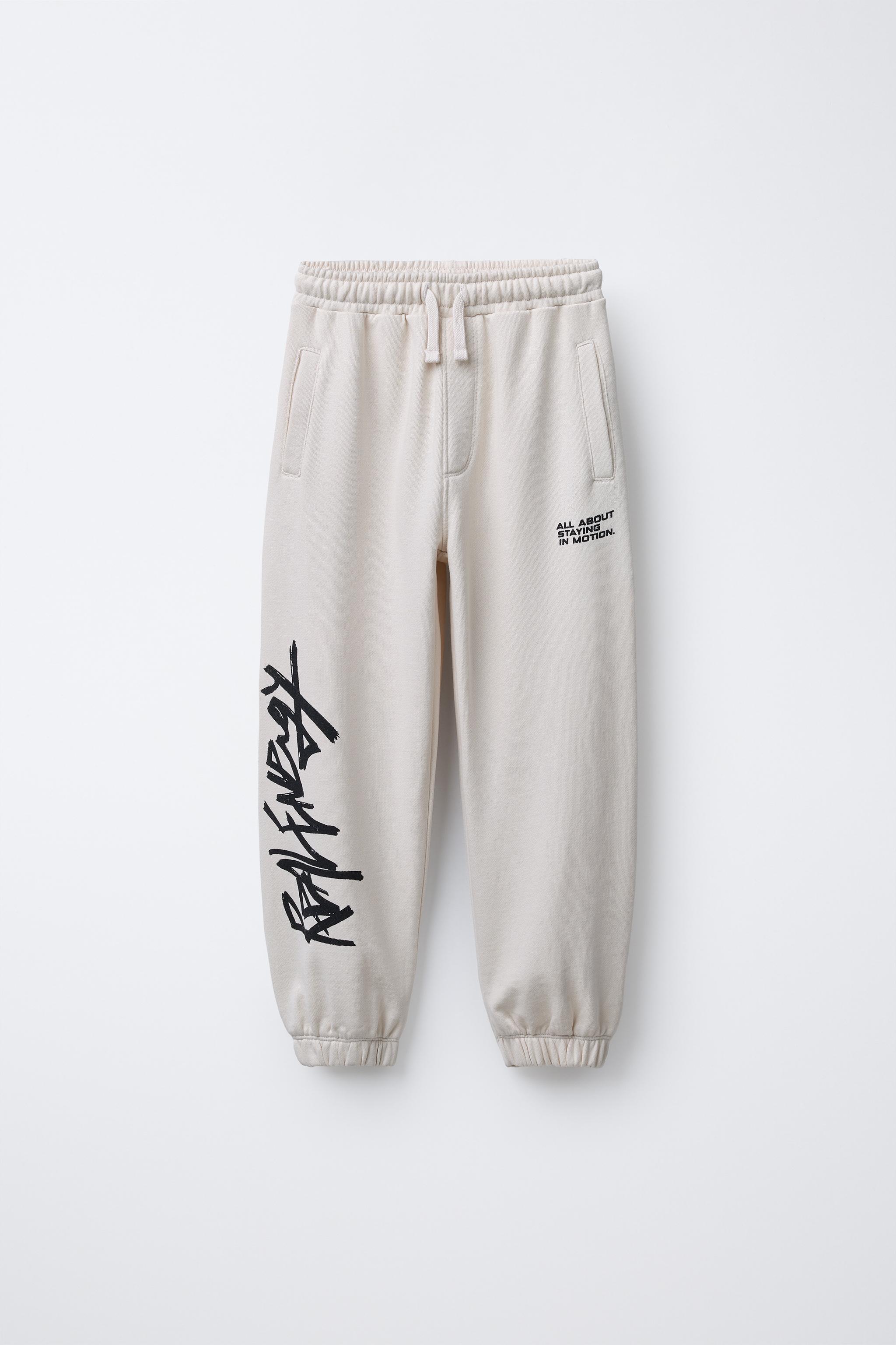 GRAFFITI PRINT JOGGER PANTS - Light gray | ZARA United States
