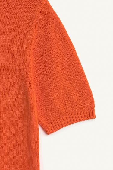 SHRT KNT CTTN 16 - Orange de Zara - Image 8