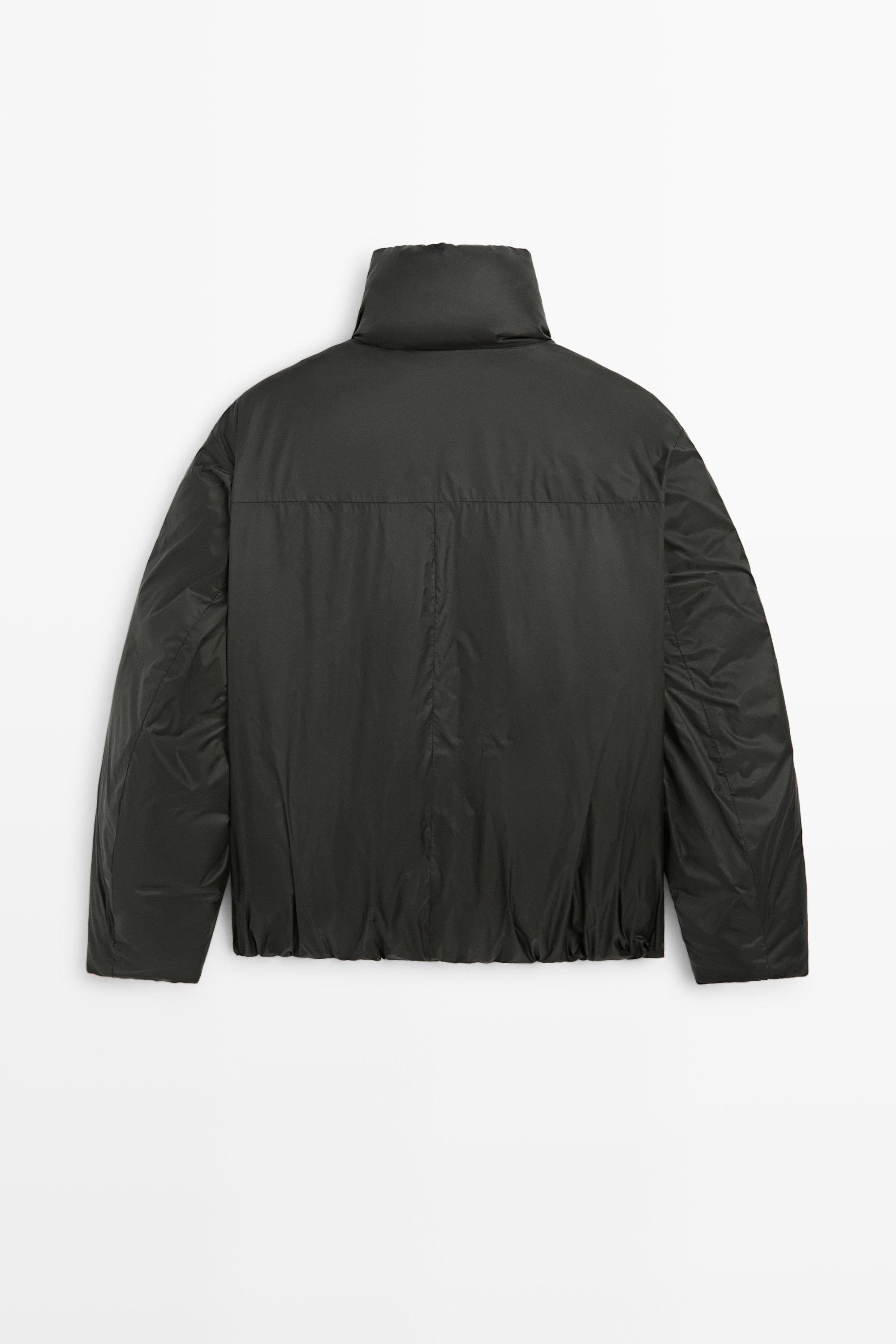 Down jacket with toggle detail