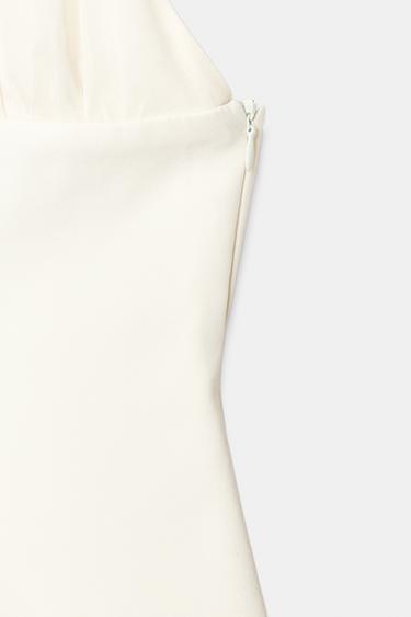 MATCHING TULLE HALTER TOP - Oyster-white by Zara - Image 5