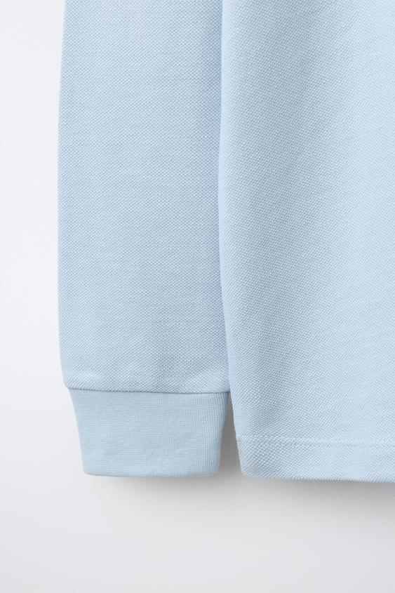 POLO UNI - Bleu pastel de Zara - Image 3